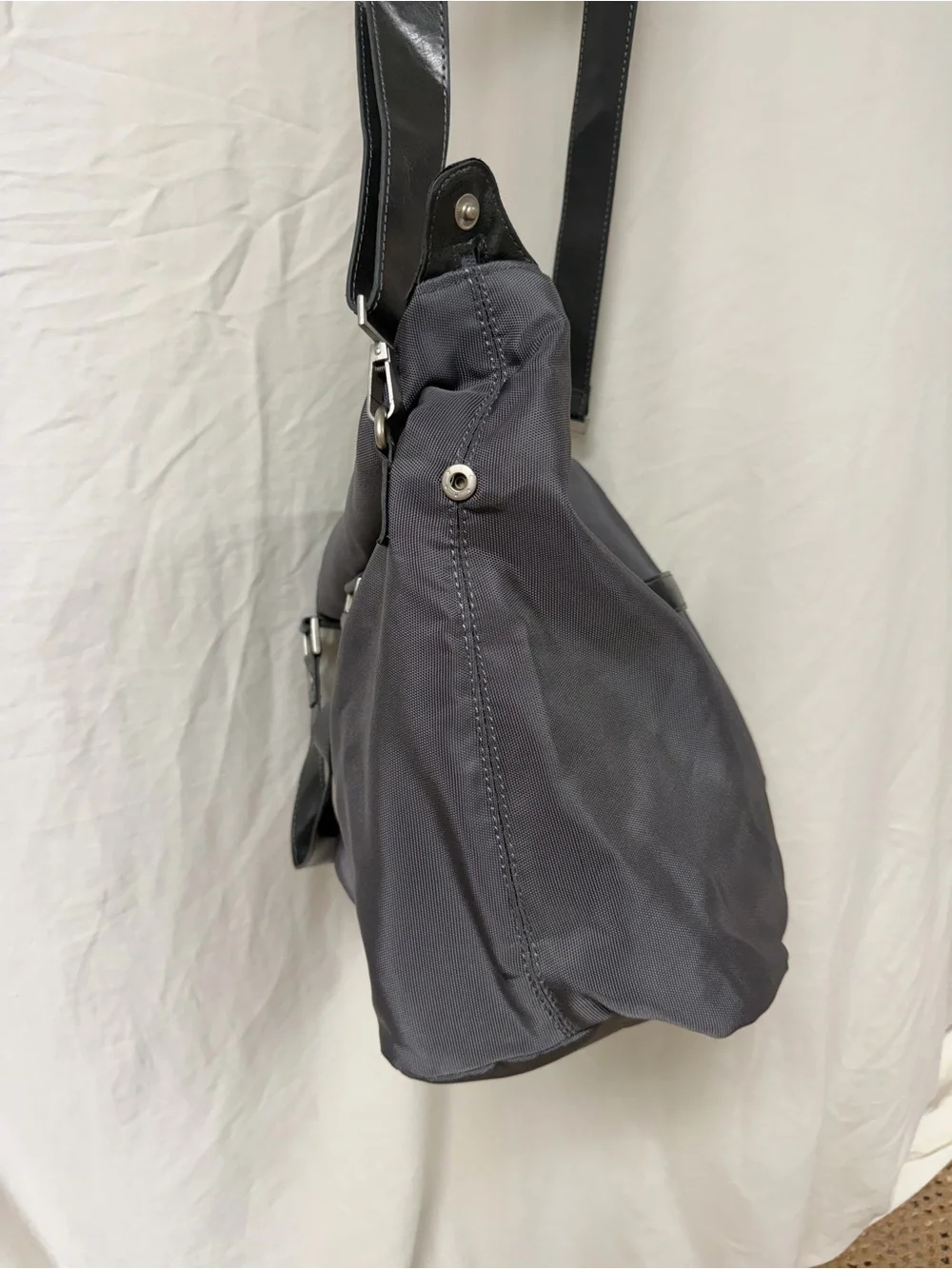 NWOT Georgio Armani Gray/Black Travel Gym Bag W/Adjustable Shoulder Strap